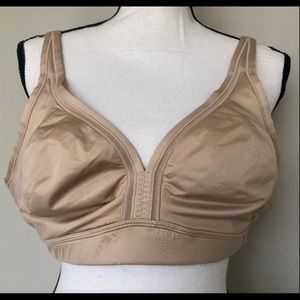 Cacique Lane Bryant Bra Beige Wireless Unlined No Wire 44B